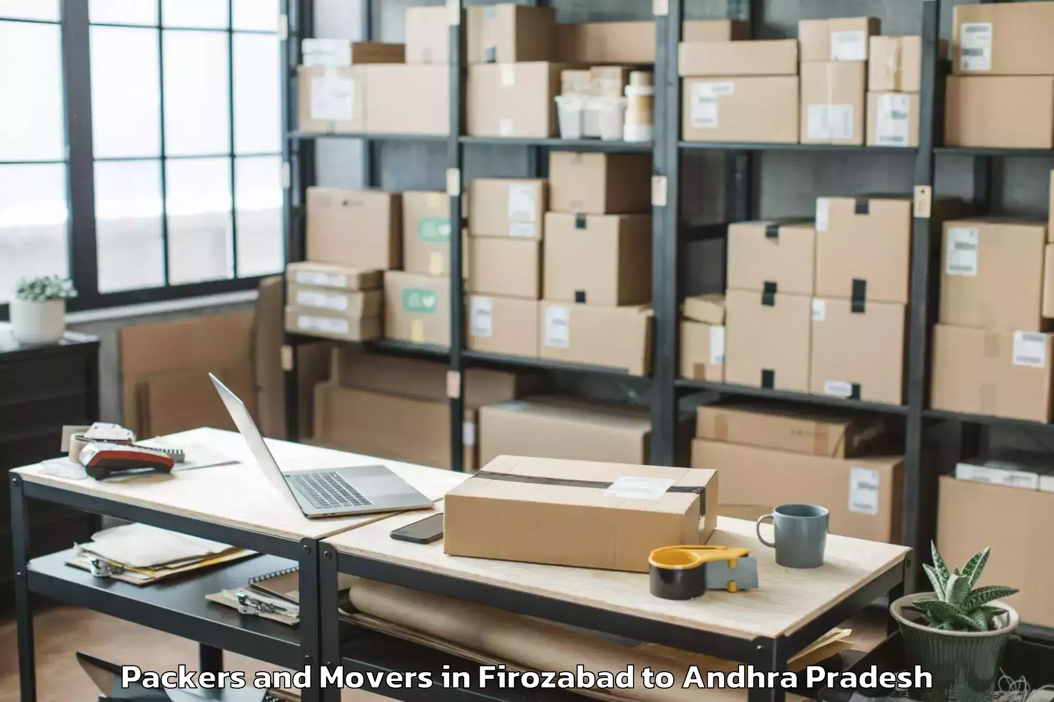 Affordable Firozabad to Vissannapetaa Packers And Movers